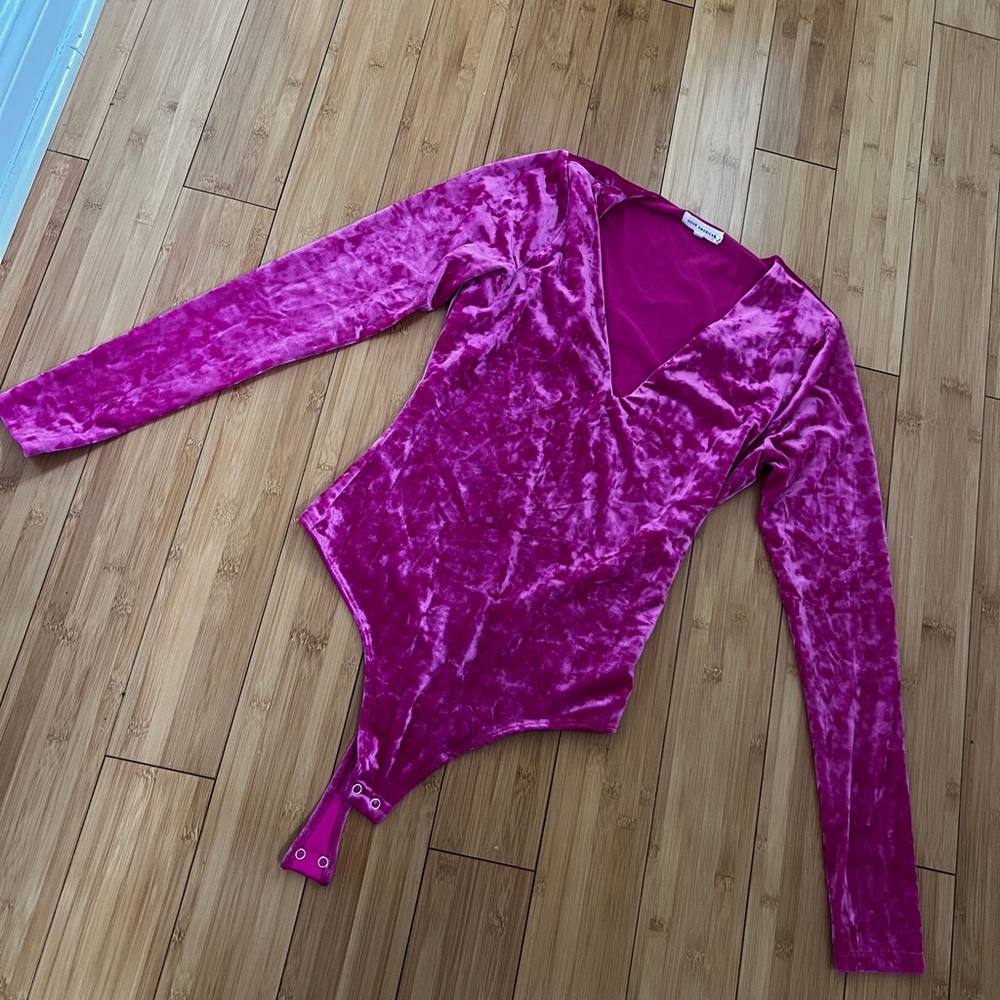 Good American Hot Pink Bodysuit